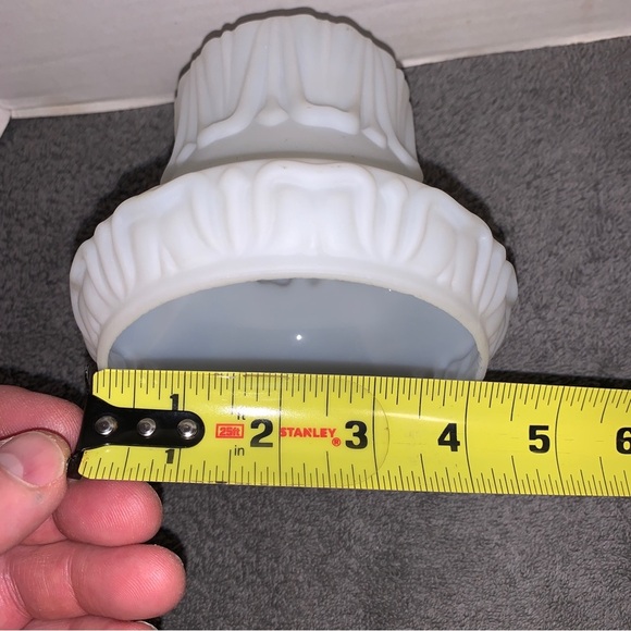 Neoclassical Satin/Bisque Finish White Glass Lamp Fluted Shades - 2 1/4" Fitter - Picture 5 of 5